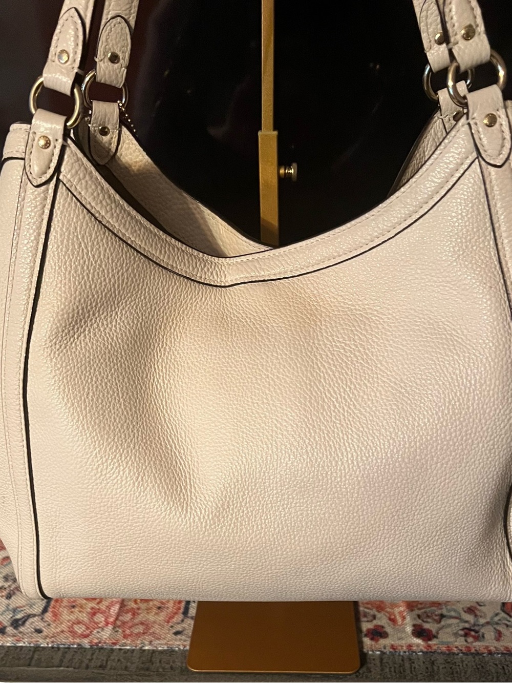 Coach Kristy 2021  Pebbled Leather Shoulder Bag in Chalk. Pristine condition - Picture 8 of 8